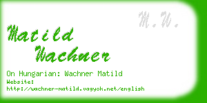 matild wachner business card